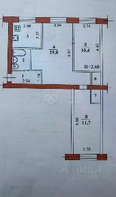 Продается 3-комн. квартира, 56,5 м²