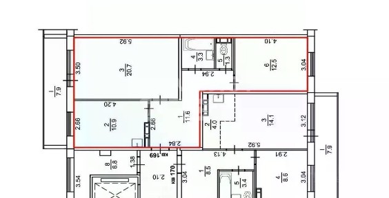 Сдается 2-комн. квартира, 60,3 м²