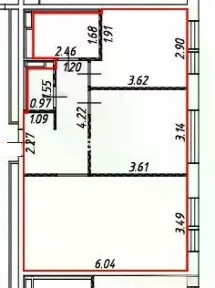Продается 2-комн. квартира, 55,4 м²
