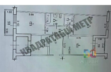 Продается 2-комн. квартира, 56,2 м²