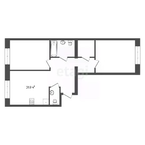 Продается 2-комн. квартира, 70,3 м²