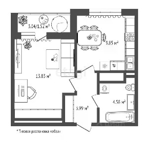 Продается 1-комн. квартира, 31,2 м²
