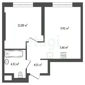 Продается 1-комн. квартира, 34,7 м²