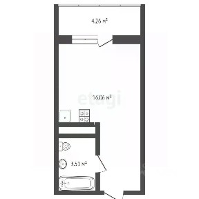 Продается студия, 23,3 м²