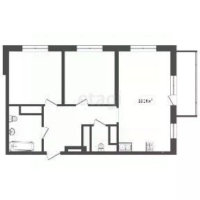 Продается 2-комн. квартира, 59,9 м²