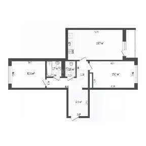 Продается 2-комн. квартира, 62 м²