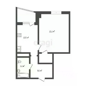 Продается 1-комн. квартира, 46,9 м²