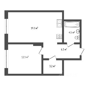 Продается 1-комн. квартира, 45,7 м²