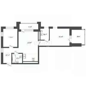 Продается 2-комн. квартира, 69 м²