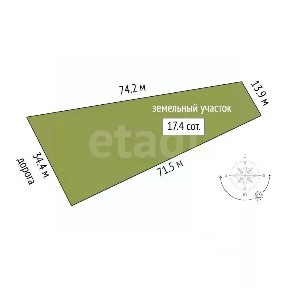 Продается участок, 17 сот.
