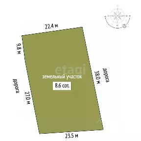 Продается участок, 8,61 сот.