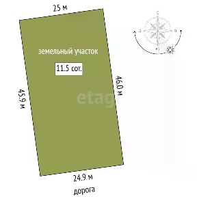 Продается участок, 11,5 сот.