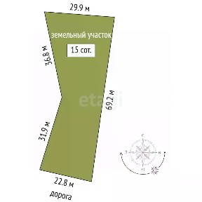 Продается участок, 15 сот.
