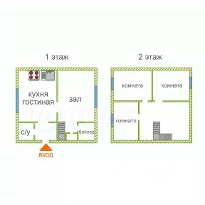 Продается 2-этажный дом, 72,4 м²