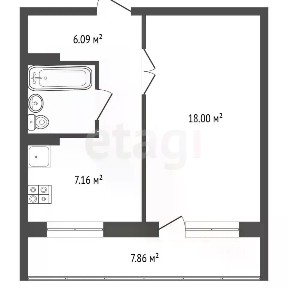 Продается 1-комн. квартира, 34,7 м²