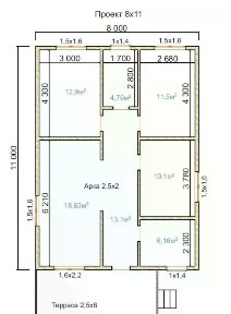Продается 1-этажный дом, 95 м²
