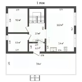 Продается 2-этажный дом, 122 м²