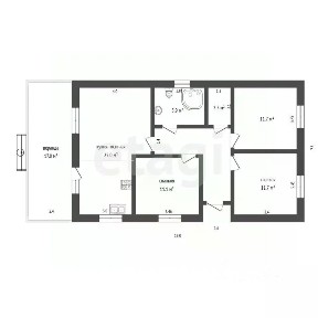 Продается 1-этажный дом, 115 м²