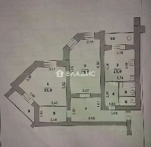 Продается 2-комн. квартира, 97,2 м²