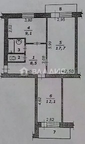 Продается 2-комн. квартира, 51,6 м²