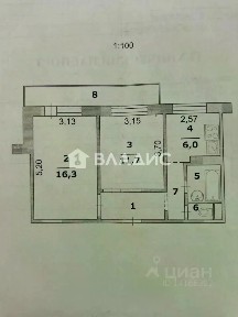 Продается 2-комн. квартира, 44,5 м²