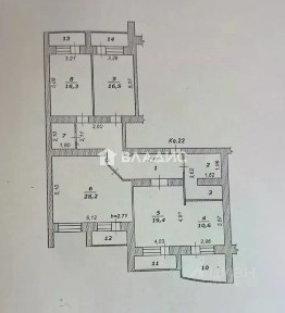 Продается 3-комн. квартира, 123,4 м²