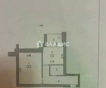 Продается 1-комн. квартира, 40,6 м²