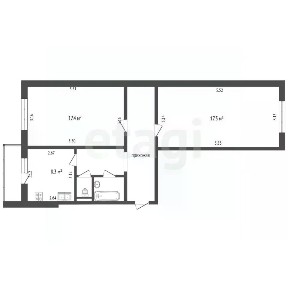 Продается 2-комн. квартира, 61,1 м²