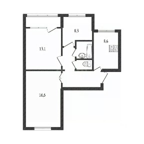 Продается 3-комн. квартира, 61 м²