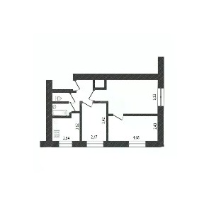 Продается 3-комн. квартира, 51,7 м²