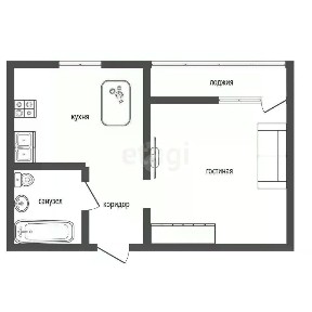 Сдается 1-комн. квартира, 37 м²