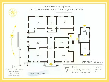 Продается 1-этажный коттедж, 501,7 м²