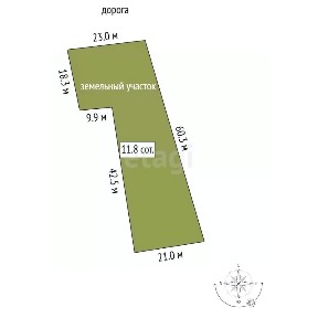 Продается участок, 11,8 сот.