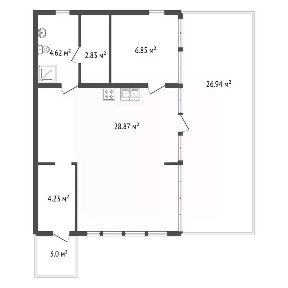 Продается 1-этажный дом, 80,1 м²