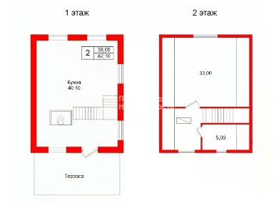 Продается 2-этажный дом, 82,1 м²