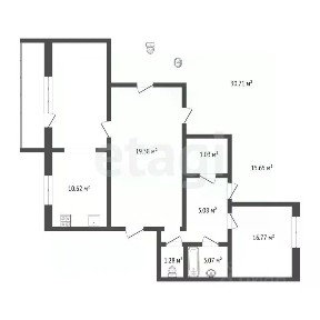 Продается 3-комн. квартира, 193,2 м²