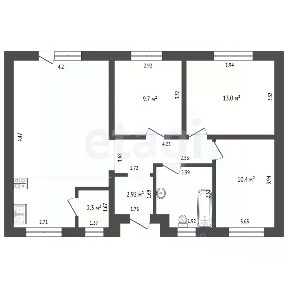 Продается 1-этажный дом, 83,9 м²