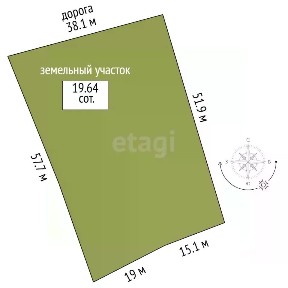 Продается участок, 19,64 сот.