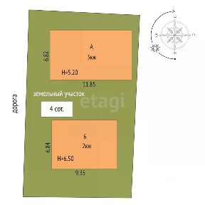 Продается 2-этажный дом, 120 м²