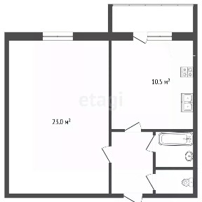 Продается 1-комн. квартира, 43 м²