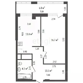 Продается 1-комн. квартира, 45 м²