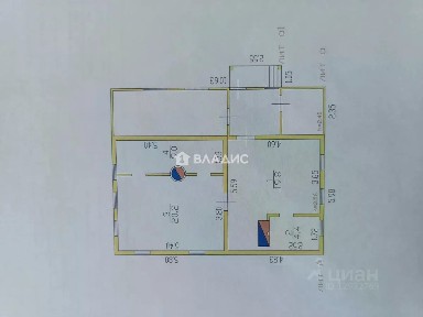 Продается 1-этажный дом, 53,4 м²
