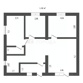 Продается 1-этажный дом, 80 м²
