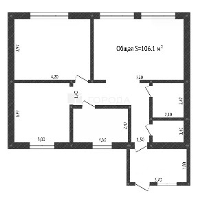 Продается 1-этажный дом, 106,1 м²