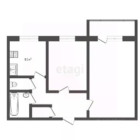 Продается 2-комн. квартира, 53,9 м²