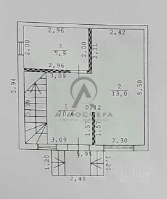 Продается 2-этажный дом, 60,7 м²