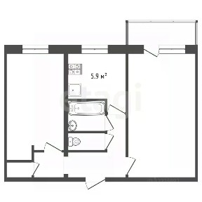 Продается 2-комн. квартира, 44,2 м²