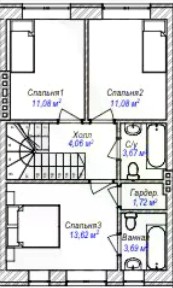 Продается 2-этажный таунхаус, 118 м²