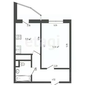 Продается 1-комн. квартира, 38,8 м²
