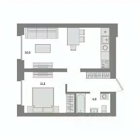 Продается 1-комн. квартира, 40 м²